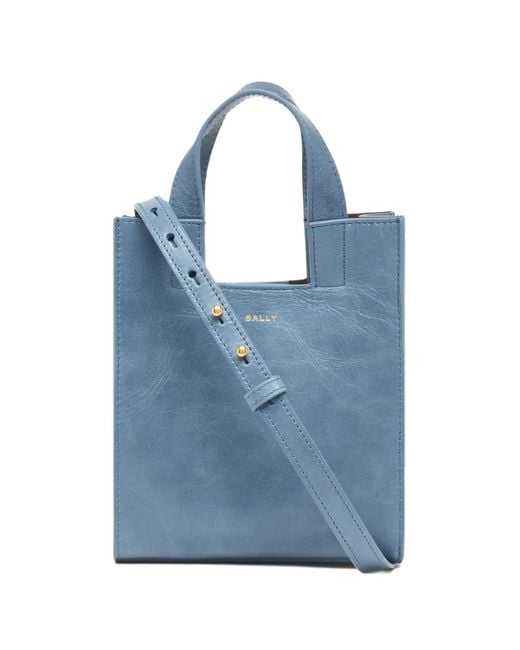 Bally Blue Small Easy Leather Tote Bag