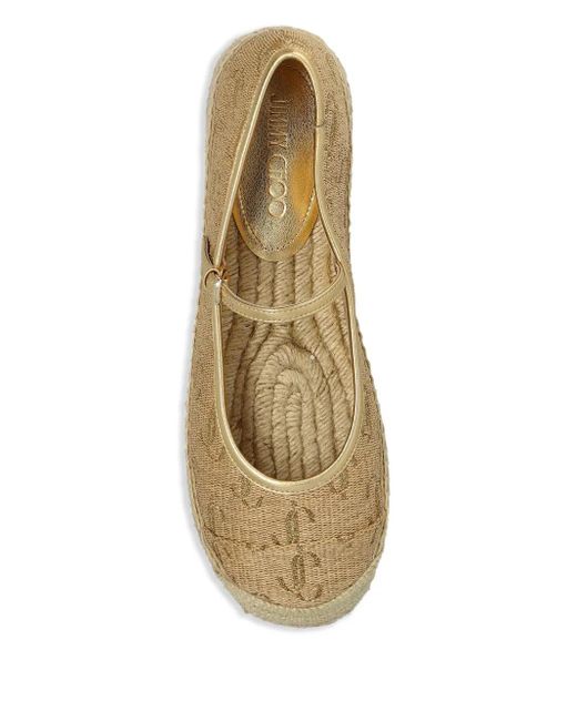 Jimmy Choo Natural Raffia Espadrilles