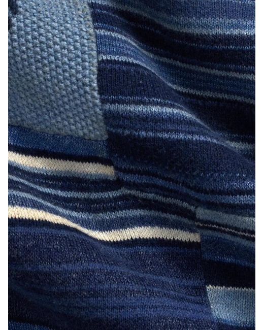 Polo Ralph Lauren Blue Patchwork Cardigan for men