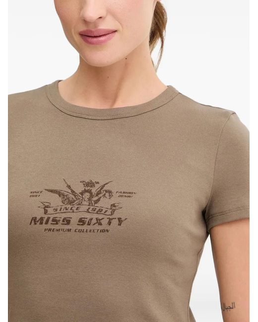 Miss Sixty Natural Print-Detail T-Shirt