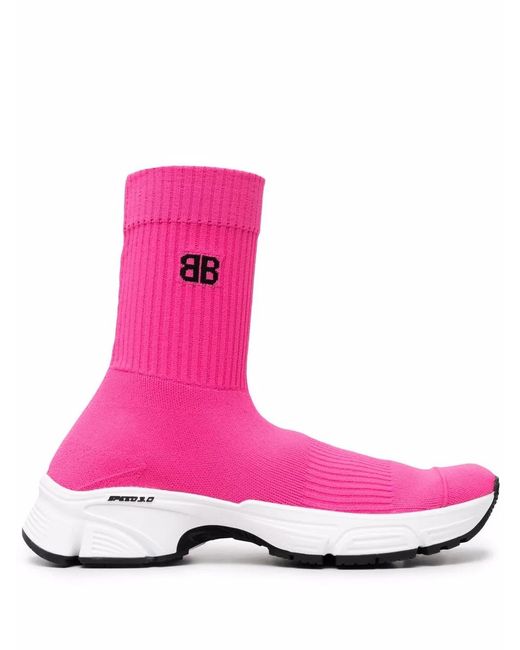 Balenciaga Pink Speed 3.0 Sock-Style Sneakers