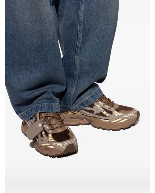 Off-White c/o Virgil Abloh Brown Sports Shoes "Ow Be Right Back" for men