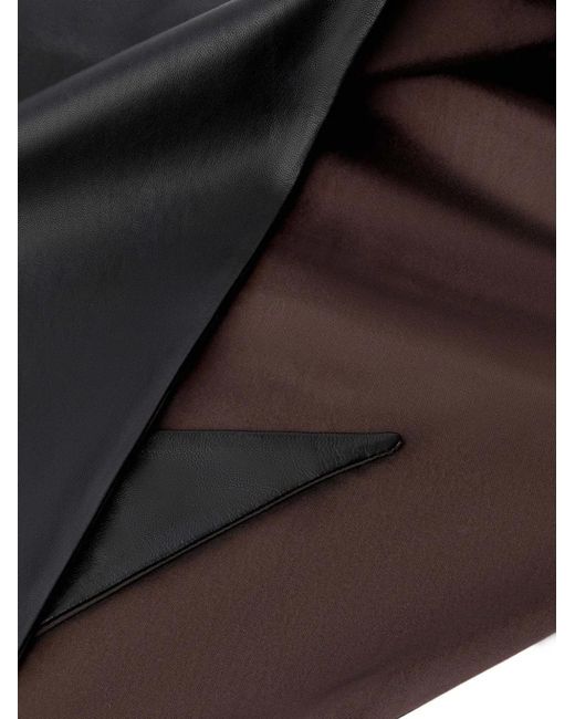Lemaire Black Leather Triangle Scarf