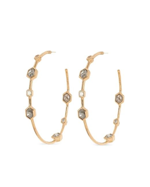 Nimo With Love Metallic 18K Diamond Hoop Earrings
