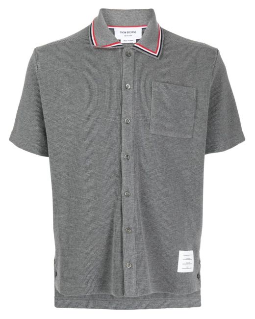Thom Browne Gray Short-sleeve Cotton Shirt for men