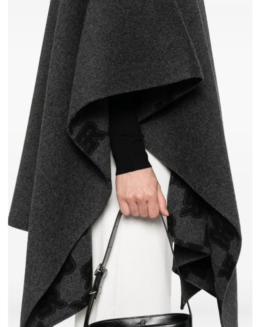 ERMANNO FIRENZE Black Cape aus Wolle