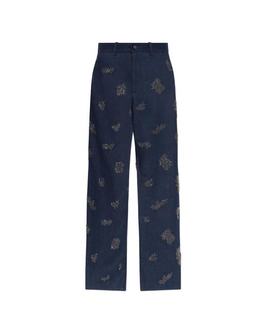 Munthe Blue Valser Bead-Embellished Jeans