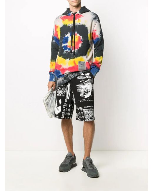 Mauna Kea Blue Tie-Dye Hooded Sweatshirt for men