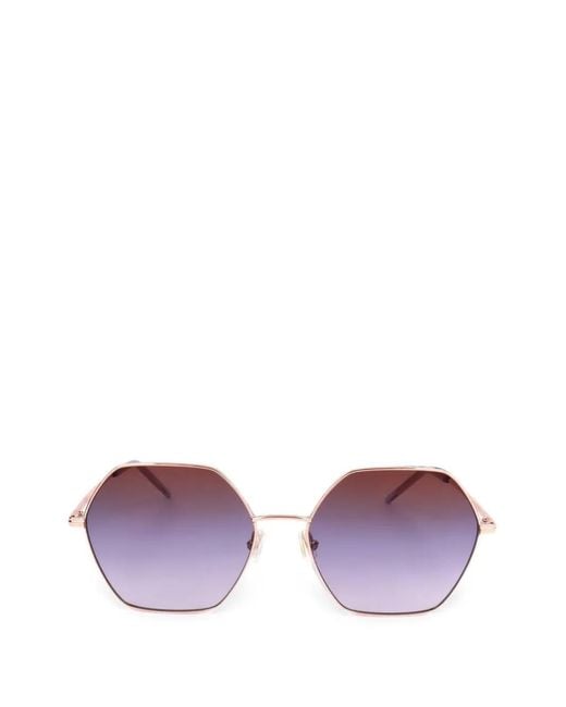 Boss Purple Geometric-Frame Sunglasses