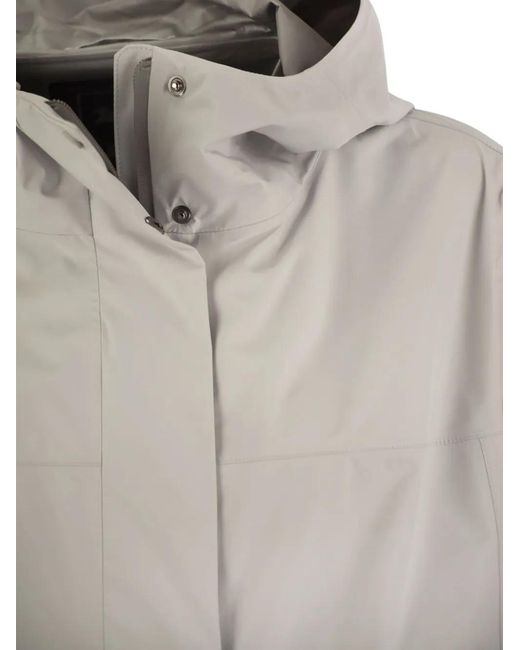 Herno Gray Hooded Parka