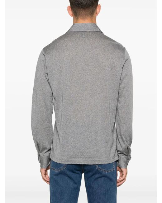 Polo Con Botones Fedeli de hombre de color Gray