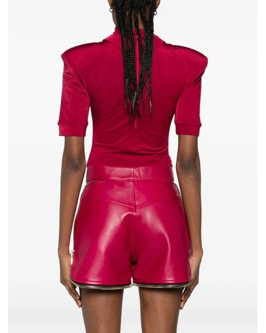 MITILIANE COUTURE Red Short-Sleeve Bodysuit