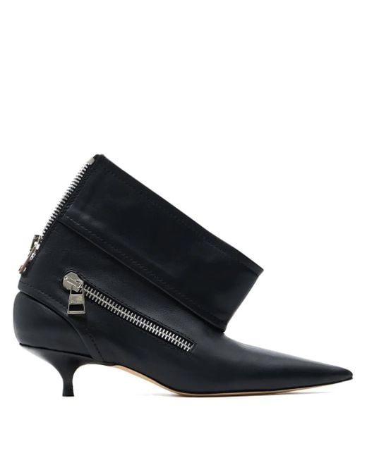 J.W. Anderson Blue 40Mm Leather Ankle Boots