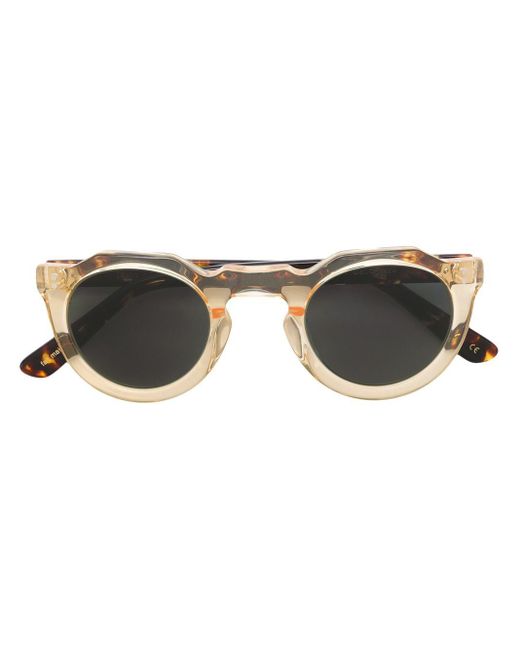 Lesca Brown Round Tinted Sunglasses