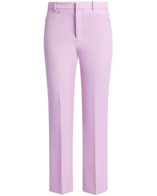 Tom Ford Pink Mid-rise Tailored Trousers