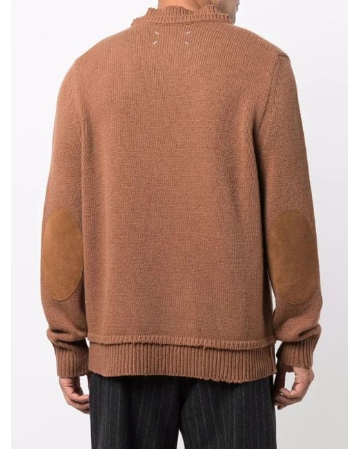 Maison Margiela Gerafelde Trui in het Brown voor heren