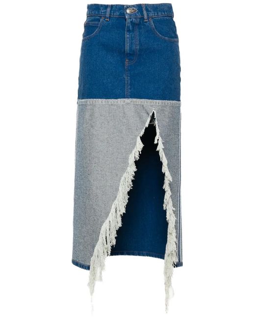 Marni Blue Organic Cotton Denim Skirt