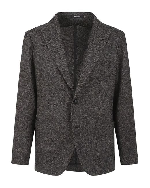Tagliatore Gray Herringbone Single-Breasted Jacket for men