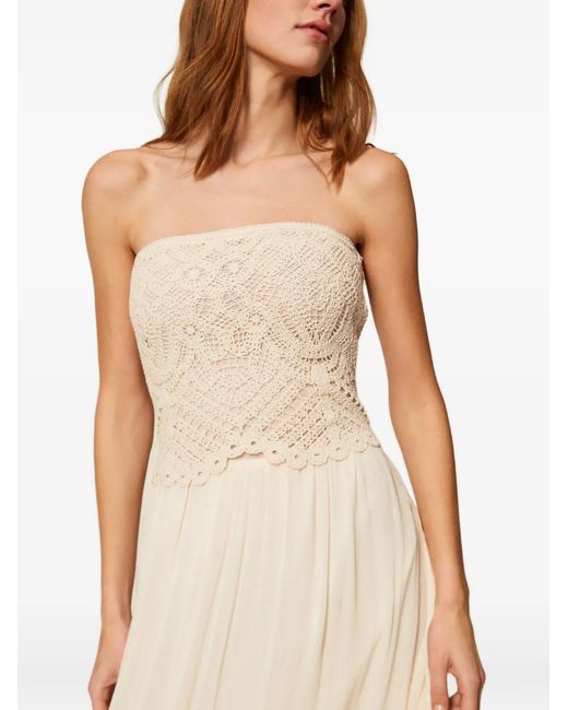 Twinset White Maxi Strapless Dress