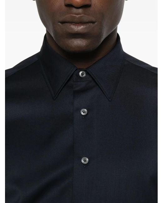 メンズ Lardini ロングスリーブ シャツ Blue