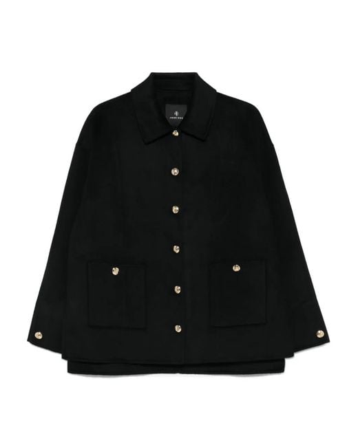 Chaqueta Luca Mezcla De Cachemira Negra Anine Bing de color Black