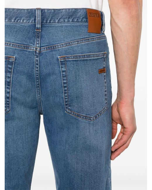 Zegna Blue Straight-leg Jeans for men