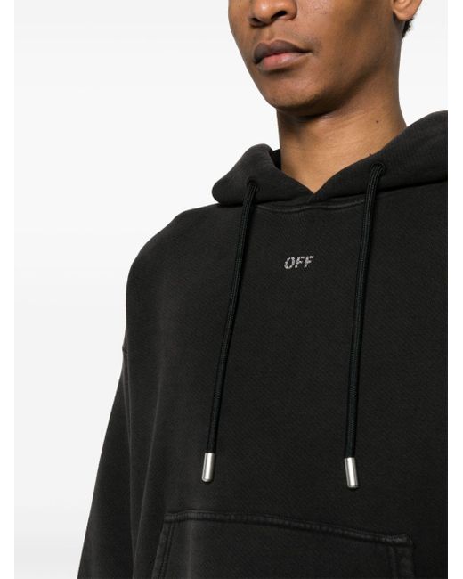 Off-White c/o Virgil Abloh Black Off- Stamp Mary Cotton Hoodie for men