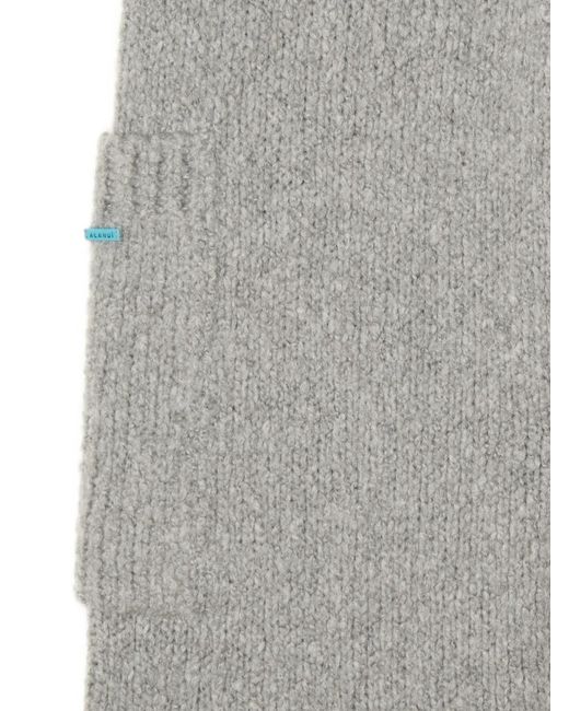 Alanui Gray Drawstring Knitted Trousers for men
