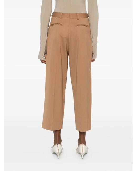 THE M.. Natural Cropped-Hose mit Falten