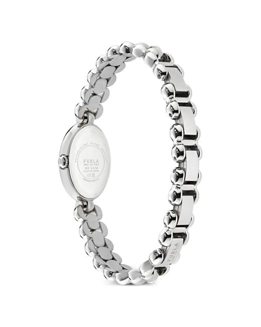 Furla White Oval Case 23Mm Watch