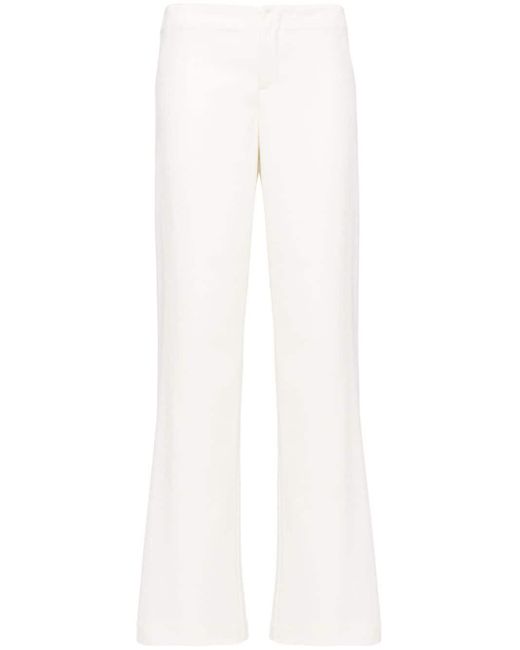 Reformation White Vida Low-rise Trousers