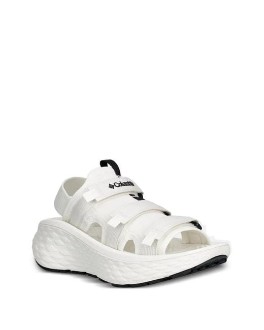 Columbia White Konos Elevate Touch-Strap Platform Sandals