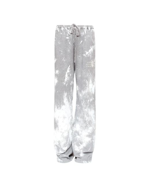 MM6 by Maison Margiela White Drawstring Track Pants for men