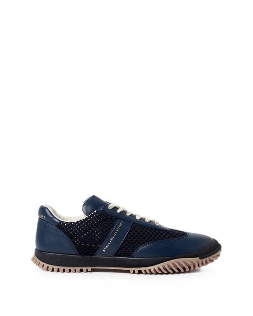 Stella McCartney Blue Mesh-Panelled Sneakers