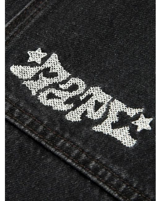 Aape By A Bathing Ape Gray Moonface-Appliqué Jeans