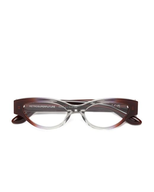 Retrosuperfuture Brown Numero 147 Cat-Eye-Brille