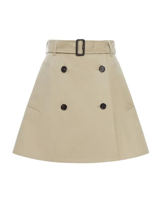 Burberry Natural Gabardine Trench Miniskirt