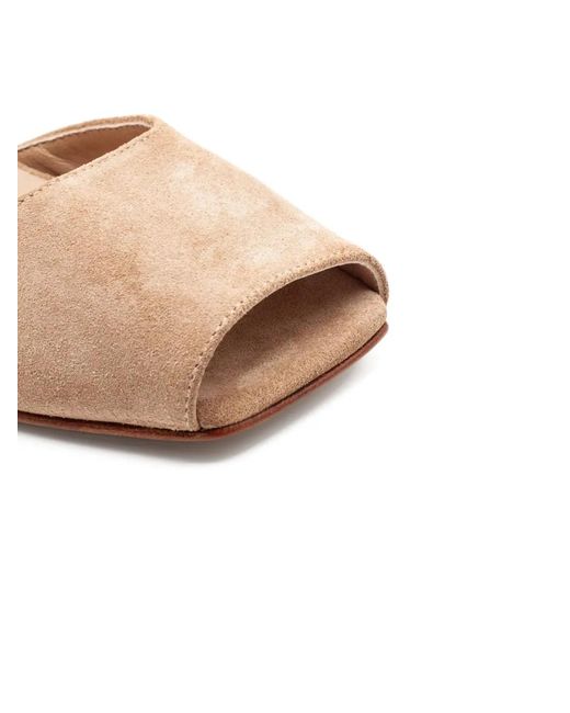 Elena Iachi Pink Suede Ankle-Strap Sandals