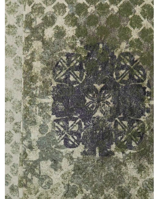 Ziggy Chen White Patterned Skinny Scarf