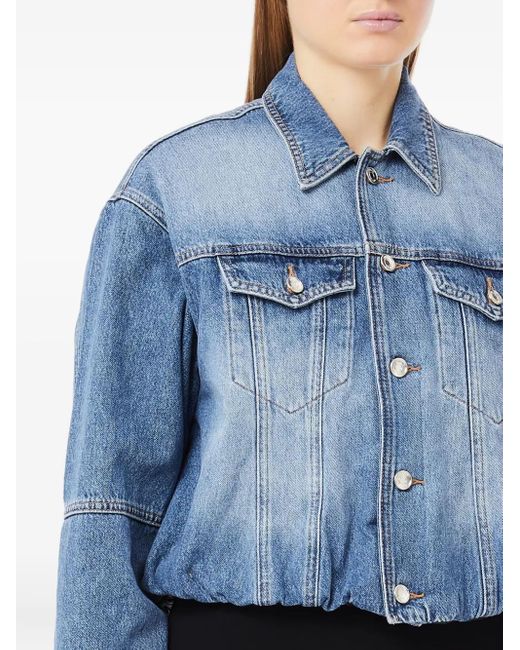 Liu Jo Blue Balloon-Sleeve Denim Jacket