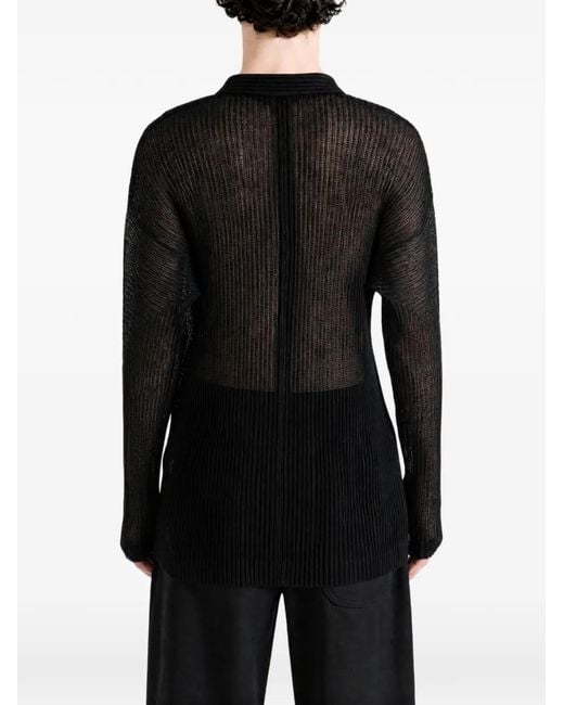 Homme Plissé Issey Miyake Black Button-Up Shirt for men