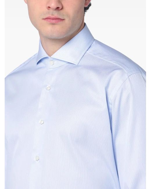 Xacus Katoenen Overhemd in het Blue voor heren