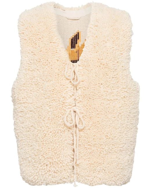 Bode Natural Pony Tapestry Wool Vest for men