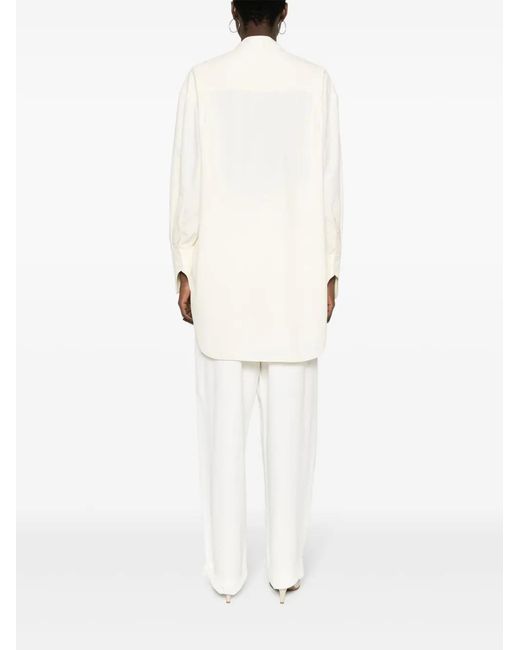The Row White Silk Buttoned Shirt