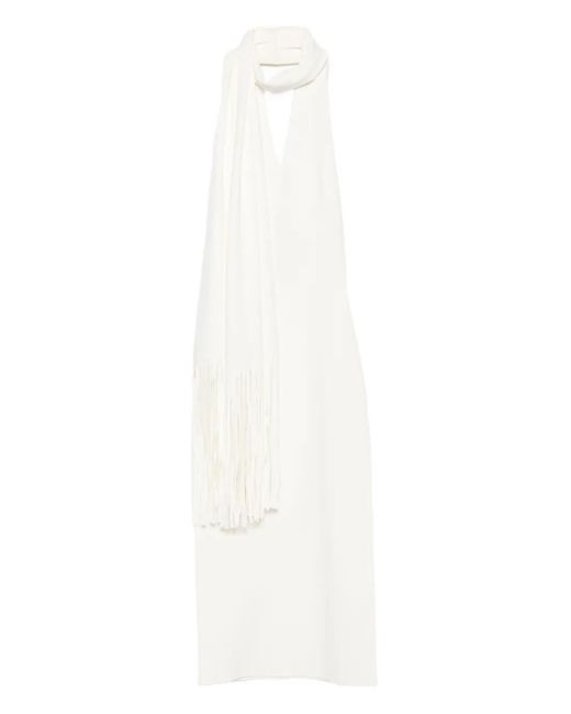 Cult Gaia White Caia Halter-Neck Midi Dress