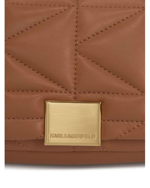 Karl Lagerfeld Brown Small K/Kuilt Crossbody Bag