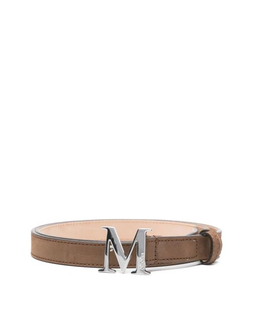 Max Mara スエードベルト White