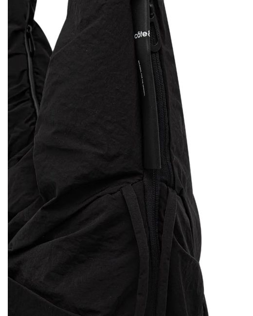 Côte&Ciel Black L Po Knotted Shoulder Bag