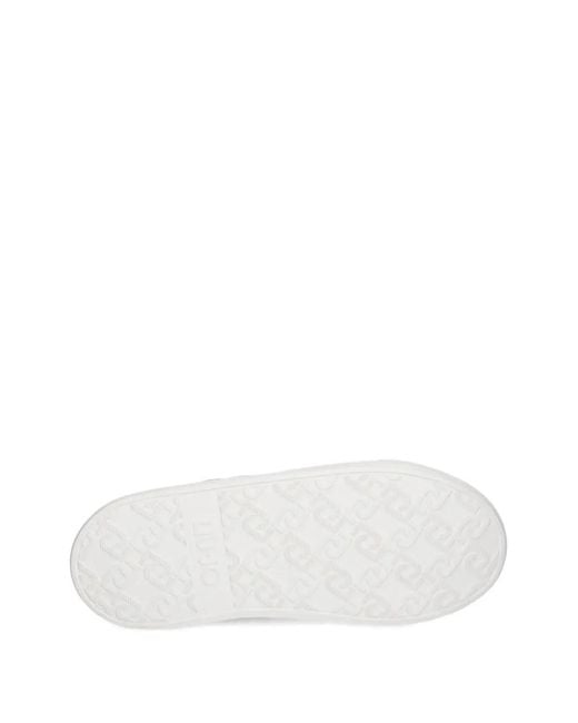 Liu Jo White Suede Platform Sneakers