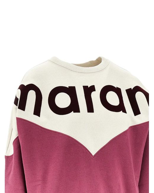 Isabel Marant Pink Houston Colour-Block Logo Sweatshirt